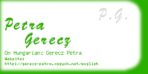 petra gerecz business card